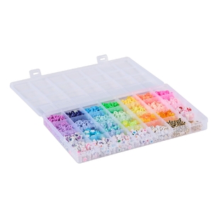 Crafters Choice Heishi Alpha Plastic Beads and Charms Kit Multicoloured