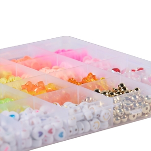 Crafters Choice Heishi Alpha Plastic Beads and Charms Kit Multicoloured