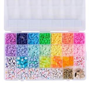 Crafters Choice Heishi Alpha Plastic Beads and Charms Kit Multicoloured