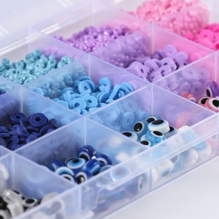 Crafters Choice Evil Eyes, Heishi, and Seed Beads Kit Blue, Purple & Pink