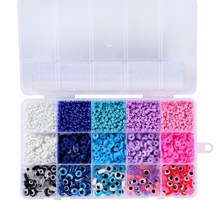 Crafters Choice Evil Eyes, Heishi, and Seed Beads Kit Blue, Purple & Pink