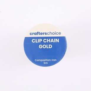 Crafters Choice 5M Gold Clip Chain Multicoloured 5 m