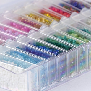 Crafters Choice Seed Bead in Containers Set Multicoloured 3 mm