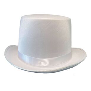 Amscan Satin White Top Hat Multicoloured