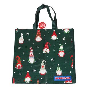 Jolly & Joy Christmas Gnomes Shopping Bag Green Large