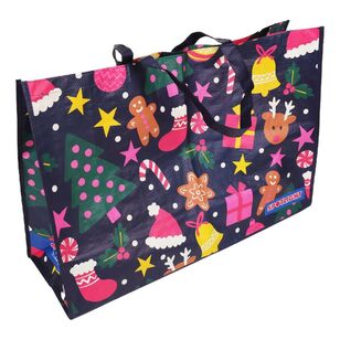 Jolly & Joy Christmas Icons Shopping Bag Navy Extra Large