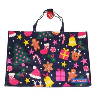 Jolly & Joy Christmas Icons Shopping Bag Navy Extra Large