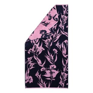 KOO Jacquard Beach Towels Floral Pink 80 x 160 cm