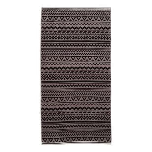 KOO Jacquard Beach Towels Rei Aztec Black 80 x 160 cm