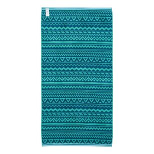 KOO Jacquard Beach Towels Rei Aztec Teal 80 x 160 cm