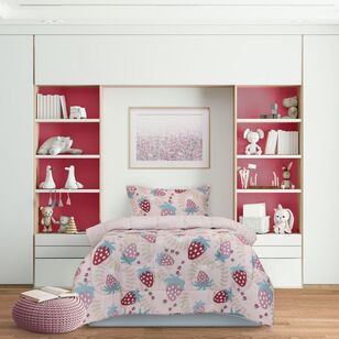 Kids House Strawberry Fields Comforter Set Pink Single