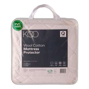 KOO Wool Cotton Mattress Protector White