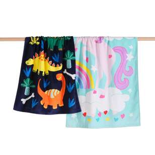 Kids House Beach Towels Navy 60 x 120 cm