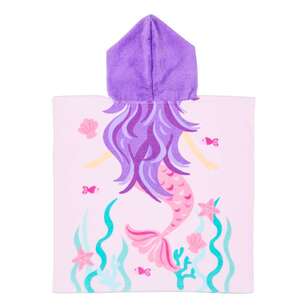 Kids House Hooded Beach Towels Purple 60 x 120 cm