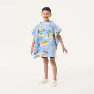 KOO Kids Hooded Beach Towels Blue 60 x 120 cm