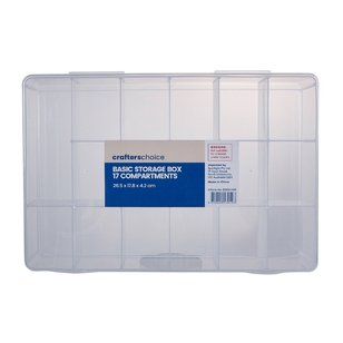 Crafters Choice 17 Compartment Basic Storage Box Clear