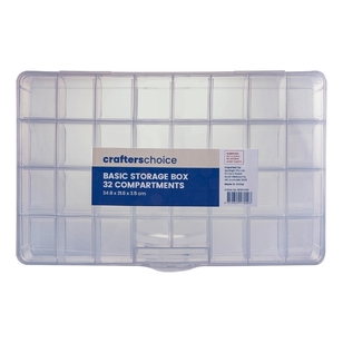 Crafters Choice 32 Compartment Basic Storage Box Clear