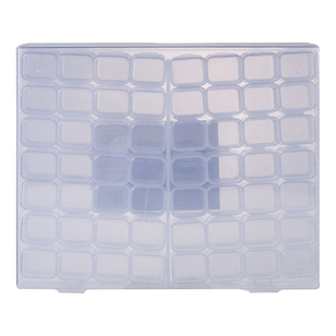 Crafters Choice 56 Piece Seed Bead Storage Box Clear