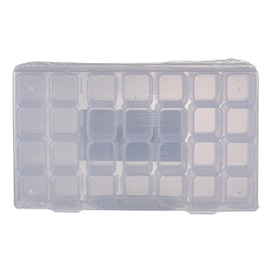 Crafters Choice 28 Piece Seed Bead Storage Box Clear