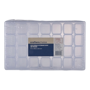 Crafters Choice 28 Piece Seed Bead Storage Box Clear