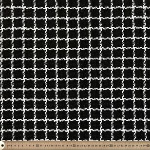 Checks 150 cm Boucle Suiting Fabric Black & White 150 cm