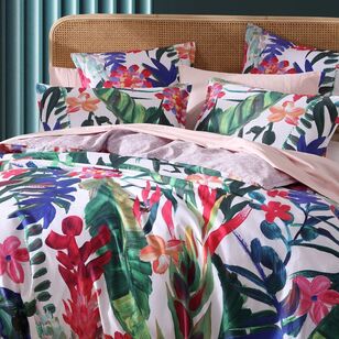 Logan & Mason Atherton Tropic Quilt Cover Set Multicoloured