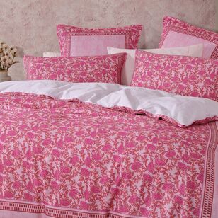 Logan & Mason Gatika Quilt Cover Set Pink