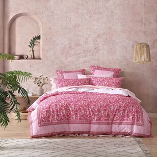 Logan & Mason Gatika Quilt Cover Set Pink