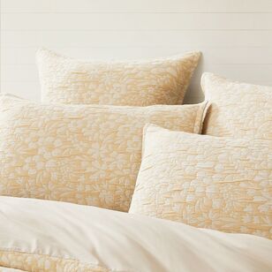 KOO Margot Floral Jacquard Quilt Cover Set Lemon