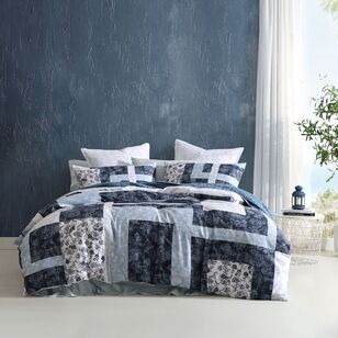 Logan & Mason Kai Quilt Cover Set Blue