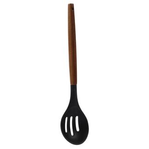 Culinary Co By Manu Silicone Slotted Spoon Black