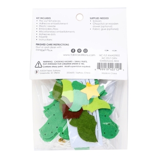 Fabric Editions Christmas Tree Felt Ornament Kit Multicoloured