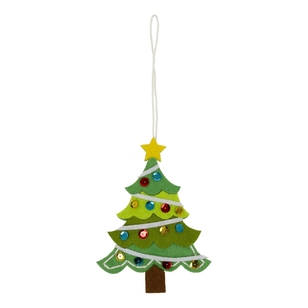 Fabric Editions Christmas Tree Felt Ornament Kit Multicoloured