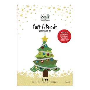 Fabric Editions Christmas Tree Felt Ornament Kit Multicoloured