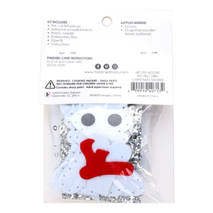 Fabric Editions Moose Christmas Felt Ornament Kit Multicoloured