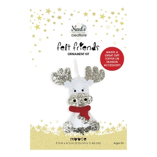 Fabric Editions Moose Christmas Felt Ornament Kit Multicoloured