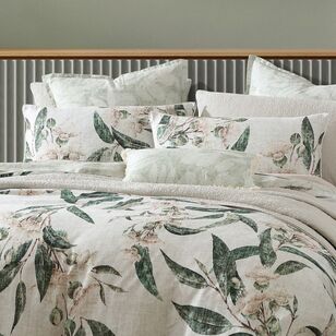 Logan & Mason Leeton Quilt Cover Set Eucalyptus