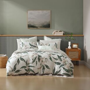 Logan & Mason Leeton Quilt Cover Set Eucalyptus