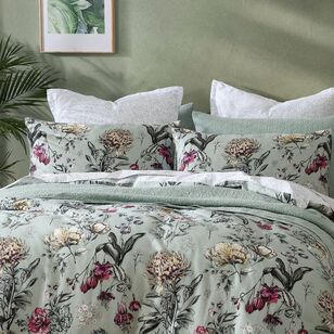 Logan & Mason Botanical Coast Quilt Cover Set Sage