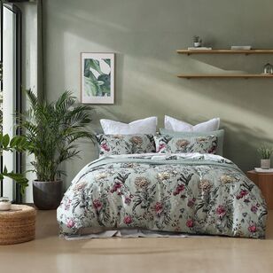 Logan & Mason Botanical Coast Quilt Cover Set Sage