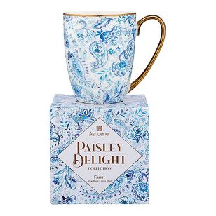 Ashdene Paisley Delight Frost Mug Blue