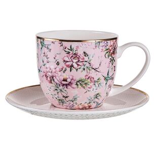 Ashdene Chinoiserie Cup & Saucer Pink