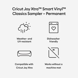 Cricut Joy Xtra Smart Permanent Vinyl Sampler Multicoloured 9.5 in x 12 in