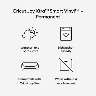 Cricut Joy Xtra Smart Permanent Vinyl White 9.5 in x 36 in