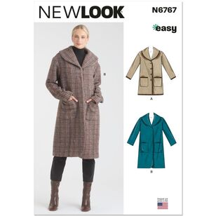 New Look N6767 Misses' Coats Pattern White XS - XL