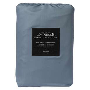 Eminence Luxury Collection 2000 Thread Count Sheet Set Blue Queen