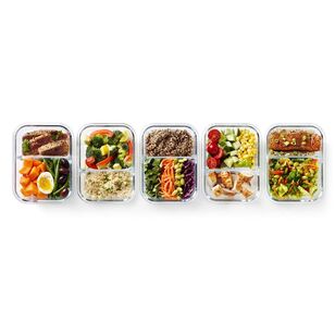 Pyrex Meal Prep 980 ml Divided Container Clear & Grey 980 mL