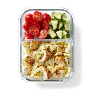 Pyrex Meal Prep 1380 ml Divided Container Clear & Grey 1380 ml