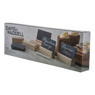 Davis & Waddell Mini Chalkboard Stands 7Pc Grey, Natural & White 7 Piece