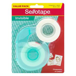 Sellotape Invisible Tape Dispenser and Refill 18mm x 25m Clear